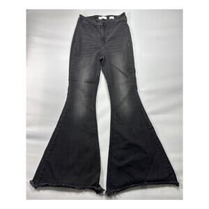 Kancan Signature Women's Ultra High Rise Extreme Flare Black Jeans - 26 (25x31)